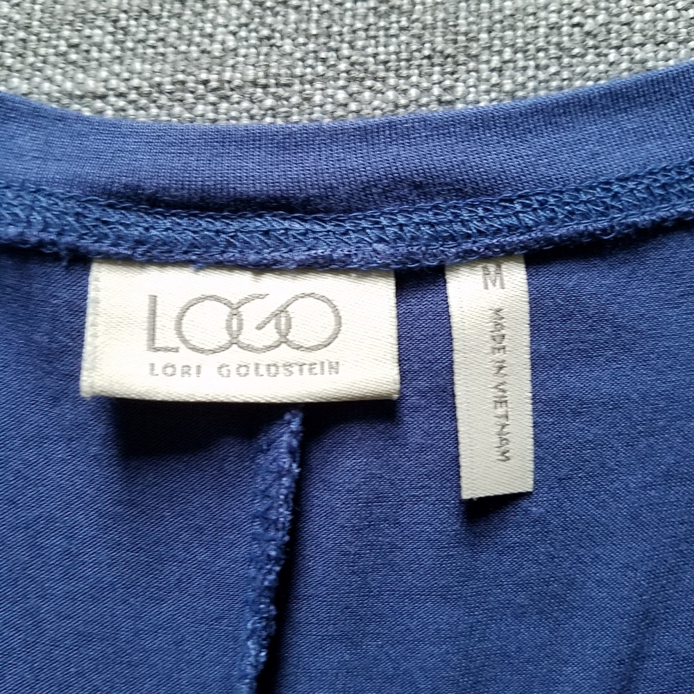 LOGO Lori Goldstein M Tunic w/ Pockets & Chiffon - Picture 5 of 6